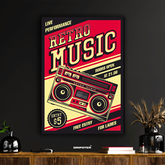 Retro Music – Boombox Party Poster